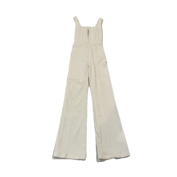 Alice + Olivia Women's White Chels Corset Denim Jumpsuit Size 25 - Picture 2 of 6